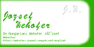 jozsef wehofer business card